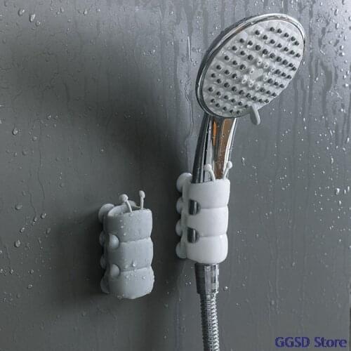 1pc Silicone Shower Head Bracket Punch-free Shower Head Holder Rack Suction Cup Sprinkler Mounting Bracket Bathroom Accessories