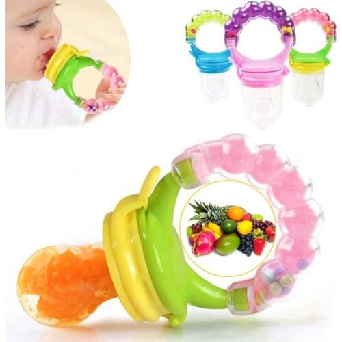 1Pcs Fresh Food Nibbler Baby Pacifiers Feeder Kids Fruit Feeder Nipples Feeding Safe Baby Supplies Nipple Teat Pacifier Bottles