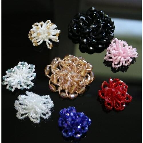 1pc handmade beading flowers beaded patches for clothing DIY rhinestone sequins Sew on patch embroidery applique parche ropa