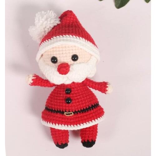 2020 Cute Handmade Christmas Man Craft-hero Xmas Hero Crafts Crochet Toy Present Knitted Doll Best Gifts (finished, non-DIY)