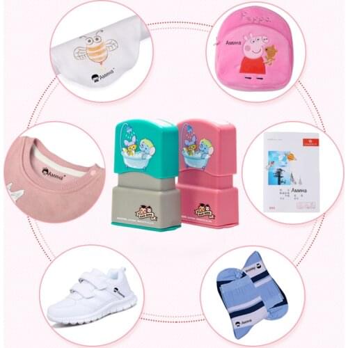 2020 custom-made Baby Name Stamp DIY for children Name Seal student clothes chapter Not Easy To Fade Security Name Stamp Sticker