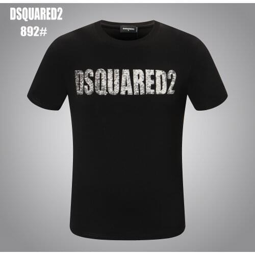 Dsquared2 Men Women O Neck Short Sleeve T Shirt cartoon Letter Print Cotton Casual Hip-Hop punk clothes men clothing
