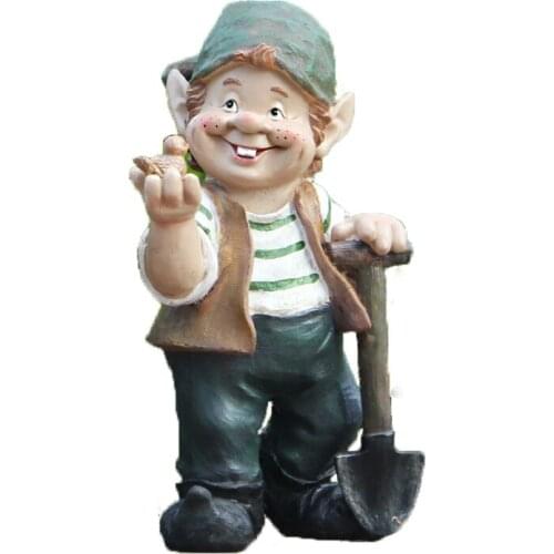 31CM FAIRY GARDEN DWARF GNOME STATUE FIGURINES LAWN YARD ART ORNAMENT HOME DECOR/CRAFTS/BONSAI/DOLL HOUSE DECORATIONS R1986