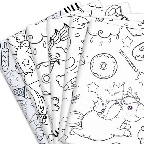 50*145cm Black Series Graffit 100% Pure Or Polyester Cotton Fabric Material Patchwork Sewing Quilting Needlework DIY Cloth