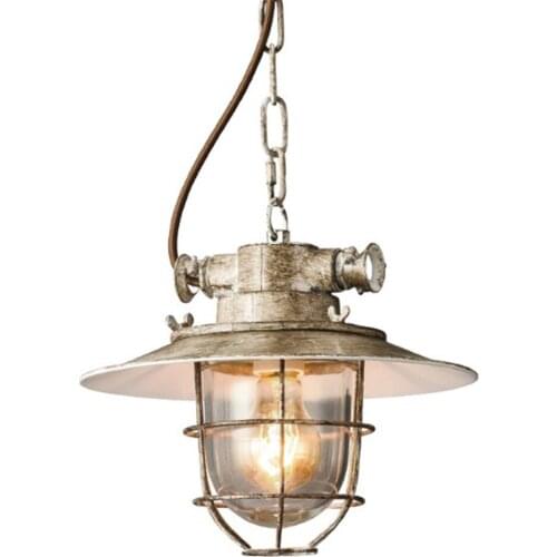 American Industrial LED Pendant Light Explosion-proof Iron Glass Hanging Lamp Dining Room Bar Loft Vintage Home Lighting
