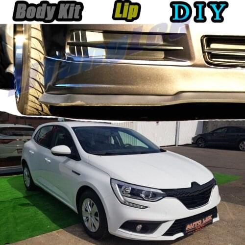 Car Bumper Lip Front Spoiler Skirt Deflector For Renault Megane Tune Car Modified Body Kit VIP Hella Flush Lips