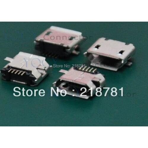 Free Shipping! 10pcs 5 pin, Long Pin MINI Micro USB USB Connector Data Connector fit for Mini Pad, Tablet, Panel PC, Phone
