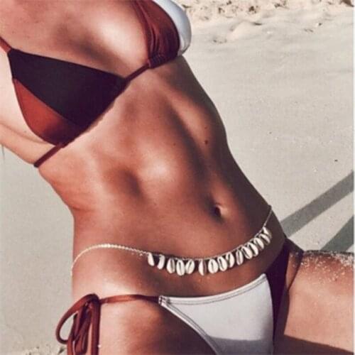 Seashell Chain Trendy Adjustable Necklace Gold& Silver color Waist Long Necklace For Women Jewelry