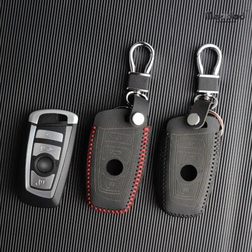 Car key Cover for BMW 5 Series M1 GT F20 F10 F30 520 525 520I 530D E34 E46 E60 E90 Genuine leather Case Remote keybag keychain