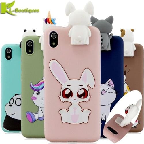 For Huawei Honor 8S Case Honor 8S Funda on sFor Huawei Honor 8S 7S Cover 3D DIY Cat Doll Toy Soft TPU Phone Case Holder Stand