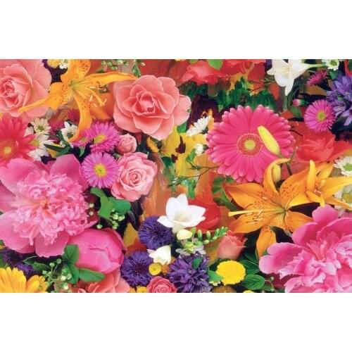 Hundred flowers The wooden puzzle 1000 pieces ersion jigsaw puzzle white card adult childrens educational toys