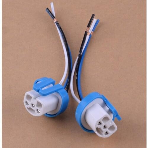 DWCX Car Auto 2pcs 9007 9004 Headlight Wiring Adapter Harness Connector Pigtail Female Plug Bulb Socket