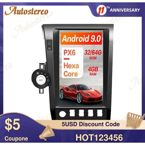 Tesla Style Android 9.0 PX6 4GB Car GPS Navigation For Toyota Tundra 2007-2013 Stereo Head unit Multimedia Player Auto Radio DSP