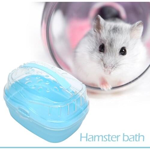 Hamster Cage Bathroom Bathtub Toilet Plastic Small Pet Sauna Bath Basin