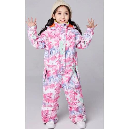 Kid Ski Suit Windproof Waterproof Warm One-Piece Jumpsuit Children High-Quality Ski Snowboard Clothes Boys Girls Winter Suit