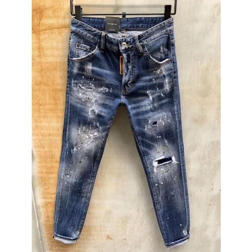 2021 Hot classic,Authentic DSQUARED2,Retro,Italian brand ,Women/Men Jeans,locomotive,Jogging jeans 978