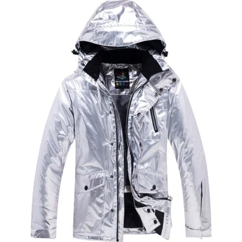 Lovers Ski Jacket Women Men Snowboard Jacket Waterproof Windproof Winter Jacket Men Snow Coat Silver Color Women Winter Coat