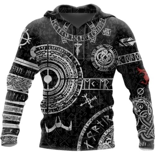 Viking Odin Tattoo 3D Printed Men hoodies Harajuku Fashion Hooded Sweatshirt Autumn Unisex Street hoodie sudadera hombre WS-445