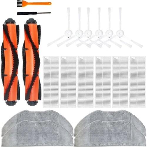Side Brush Mop Filter Kits For Xiaomi Mijia G1 Vacuum Cleaner Accessories Mop Cloth Roll Brush Hepa Filter Spare Parts