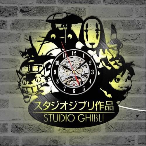 CD Vinyl Record Wall Clock Modern Cartoon Decorative LED Wall Clocks for Living Room Silent Hanging Relogio Parede Home Decor