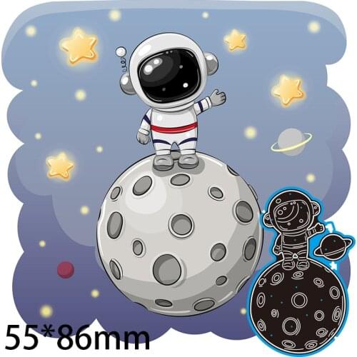 New Metal Cutting Dies Scrapbooking Alien Moon DIY Album Paper Card Craft Embossing Stencil 55*86mm
