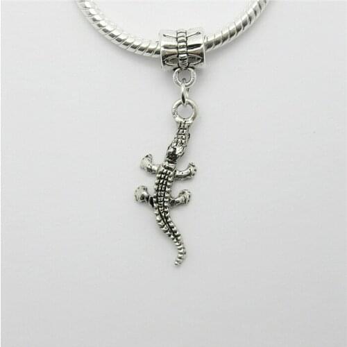 Wholesale lots 25PCS fit Pandora charm bracelet DIY pendant beads dangle Crocodile charms for jewelry making