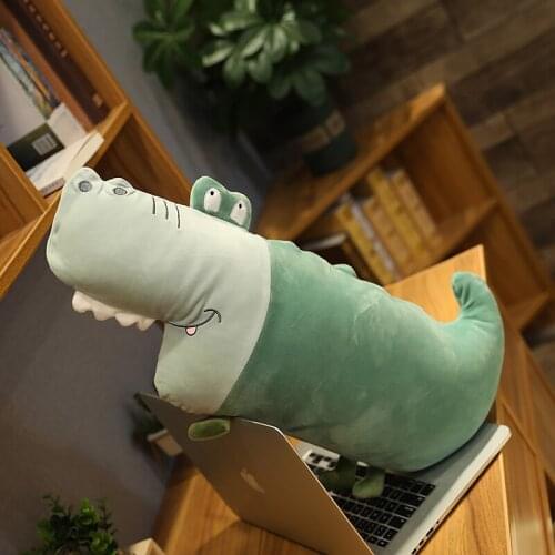 Removable and Washable Crocodile Long Plush Pillow Chair Cushion