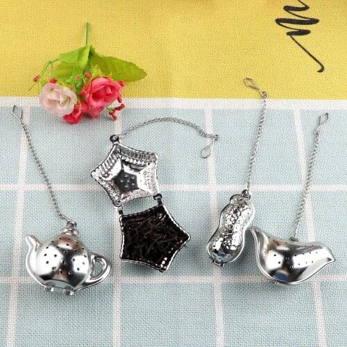 HILIFE Stainless Steel Teapot Tea Infuser Filter Metal Tea Bag Peanut / Bird / Teapot / Shell Tea Strainer Ball Reusable