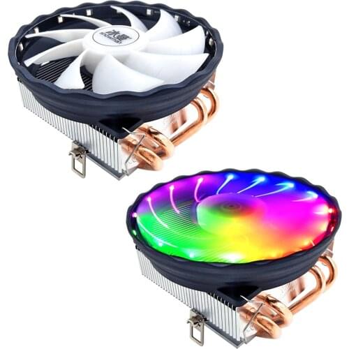 SNOWMAN 4 Heat Pipes CPU Cooler 4 Pin PWM RGB PC quiet Intel LGA 2011 1200 1150 1151 1155 1366 775 AM4 AM3 AM2 CPU Cooling Fan