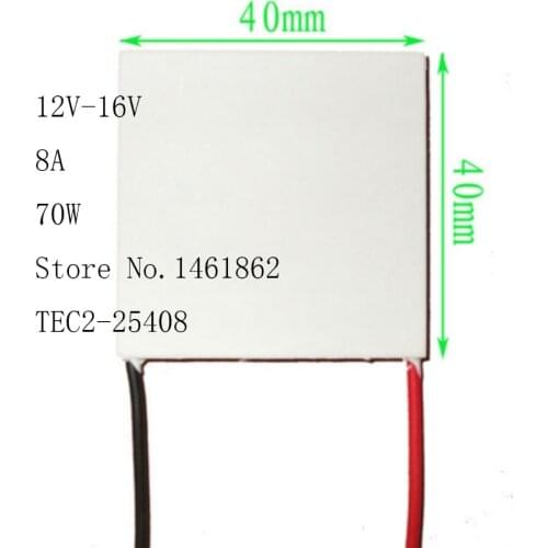TEC2-25408 8A 12V-16V 70W 40*40MM 30 Degree Double-Deck Thermoelectric Cooler Cooling Peltier Plate Module Electronic Components