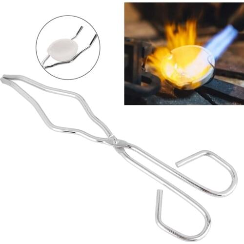 Crucible Tong Stainless Steel Furnace Clamp Plier Holder for Metal Gold Graphite Melting Casting Jewelry Making Processing Tool