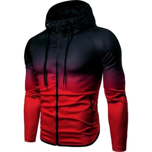 Zipper Hoodie Sweatshirt Sportswear Fitness Hoodie TrainingSuit Hooded Fitness Sports Jacket Mens Quick-drying Running Jacket