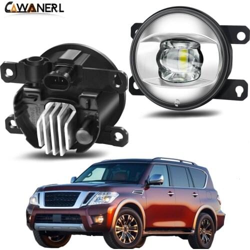 Fog Light Assembly For Nissan Armada 2003-2008 Car Right + Left Side LED Lens Fog Lamp Daytime Running Light H11 12V