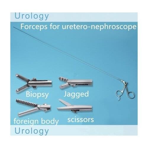 Uretero-nephroscope foreign body forceps Ureteroscopy biopsy forceps Ureteroscope lithectomy forceps Ureteroscopy scissors rigid