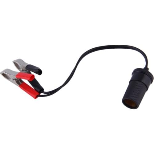 12 Volt Battery Terminal Clip-on Lighter Power Socket Adapter Plug Car Boat Van For Camping