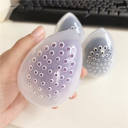 1PC Empty Makeup Sponge Storage Box Egg Shaped Cosmetic Puff Organizer Rack Portable Makeup Blender Holder Stand Drying Box