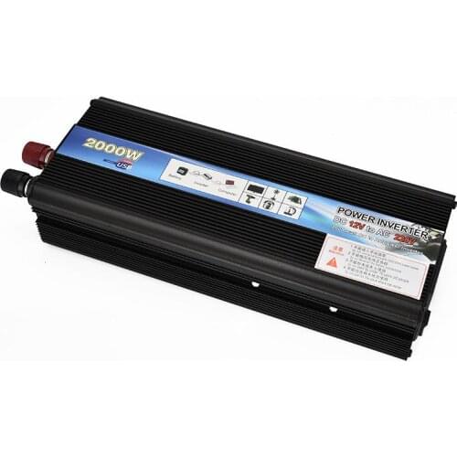 10pcs 2000W Car Inverter DC 12V to AC 220V Power Inverter Charger Converter Transformer Vehicle Power Supply