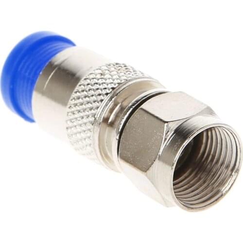 10Pcs RG6 RG59 F Compression Connectors Coaxial Coax Cable Fitting Tools O-Ring