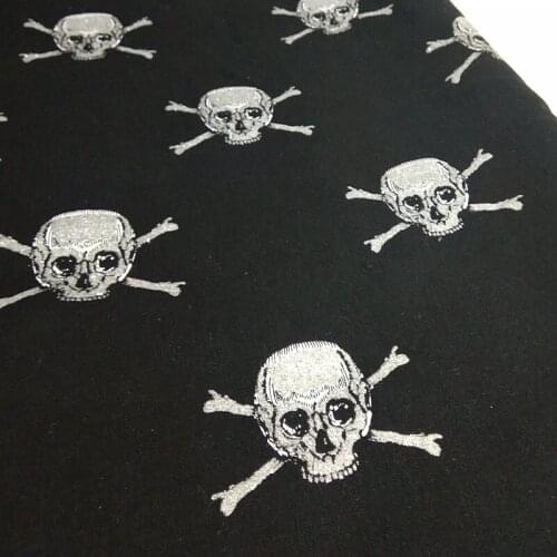105cm X 50cm sunshine Skull suntan cotton Skull Printed Tissus Fabrics Cotton Fabric Patchwork Quilting Sewing Material DIY Home