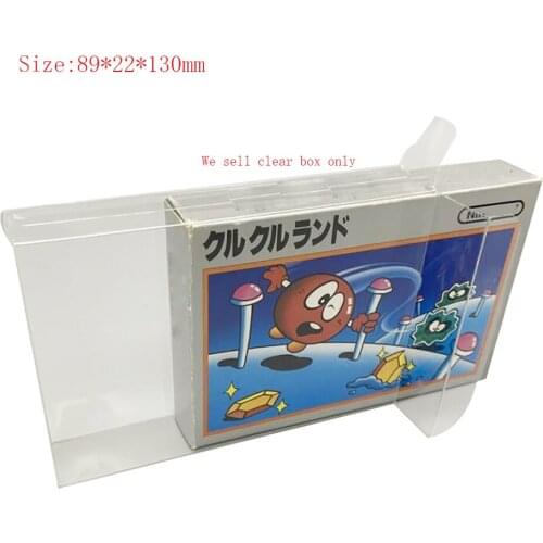 20PCS High quality Clear transparent Protective PET box for F C game card console storage collection display box