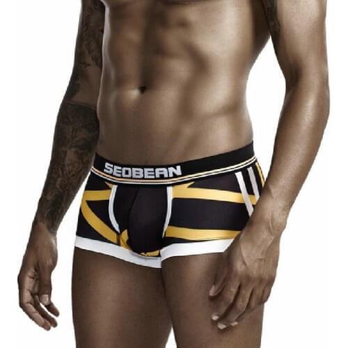 3pcs/lot Men Underwear Comfortable and breathable boxer Fashion Boxers striped fashion Shorts Home Loose Men boxer