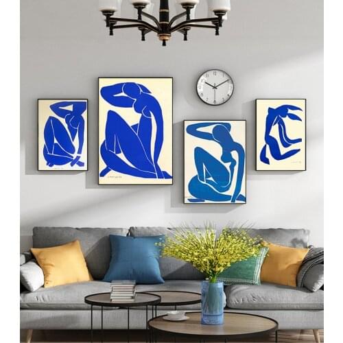 Hd Print Wall Picture For Living Room Abstract Home Decoration Canvas Art Painting French Henri Matisse Blue Posters