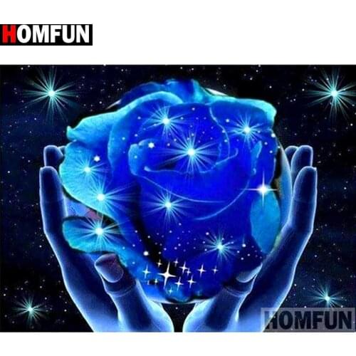 HOMFUN Full Square/Round Drill 5D DIY Diamond Painting "Hand Flowers" Embroidery Cross Stitch 5D Home Decor A14232