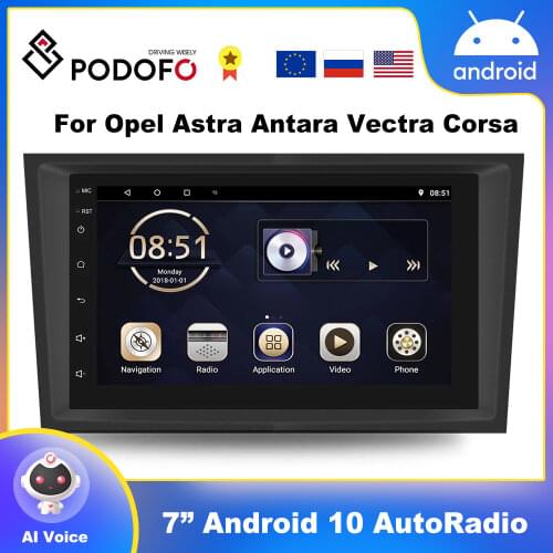 Podofo Android 2 Din Car GPS PLAYER For Opel Astra Antara Vectra Corsa Zafira Meriva vivara Vivaro GPS Navigation Autoradio