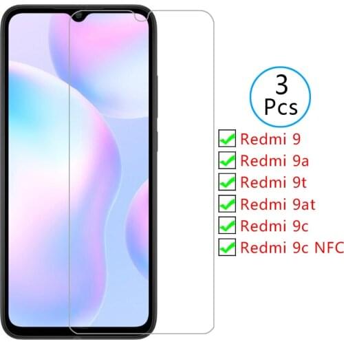 Case for xiaomi redmi 9at 9t 9a 9 9c nfc cover screen protector tempered glass on 9 a t at c a9 c9 t9 at9 protective phone coque