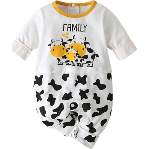 NEW Newborn Baby Clothes Boys Girls Rompers Printed Long Sleeve Cotton KidS Rompers Newborn Outfits 0-12M Baby Gift