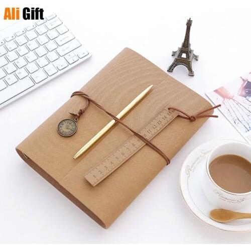 Diy Retro Photo Album Leather Photo Album Covered Self-adhesive Handmade PU Photo Album Creative Gift Baby Growth Album Notebook