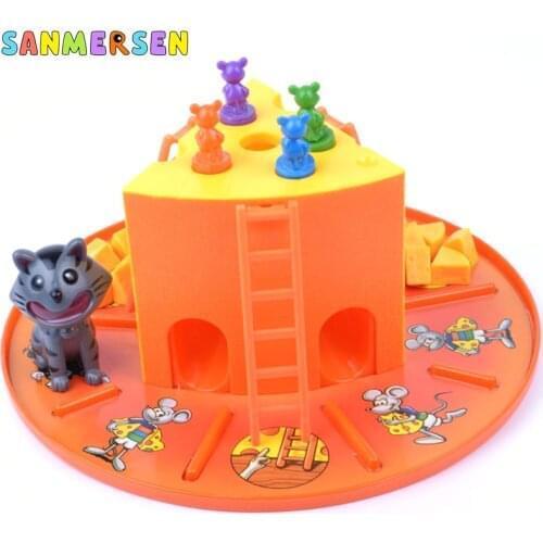 Classic Board Games Cat and Mouse Cake Cheese Toys Educational Brain Games Parent-kid Interaction Toys Boys Girls Toys Gifts