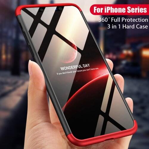 360 Degree PC Matte Phone Case For iPhone 11 6S 6 Plus 7 8 Plus Full Cover Shockproof Shell for iPhone X XR XS Max 11 Pro Cases