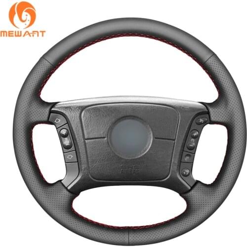 MEWANT Black Artificial Leather Car Steering Wheel Cover for BMW E36 1995-1997 E46 1998-2004 E39 1995-2003 X3 E83 X5 E53